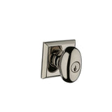 Baldwin Reserve Entry Ellipse Knob and Traditional Square Rose with 6AL Latch and Dual Strike Baldwin Reserve