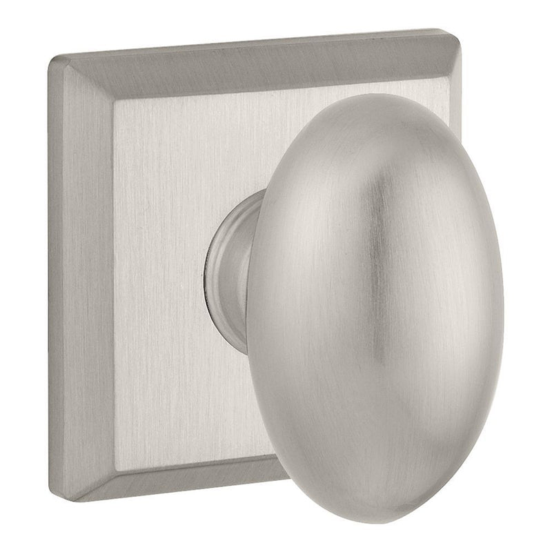 Baldwin Reserve Entry Ellipse Knob and Traditional Square Rose with 6AL Latch and Dual Strike Baldwin Reserve