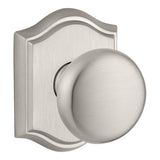 Baldwin Reserve Entry Round Knob and Traditional Arch Rose with 6AL Latch and Dual Strike Baldwin Reserve