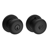 Baldwin Reserve Entry Round Knob and Traditional Round Rose with 6AL Latch and Dual Strike Baldwin Reserve