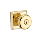 Baldwin Reserve Entry Round Knob and Traditional Square Rose with 6AL Latch and Dual Strike Baldwin Reserve