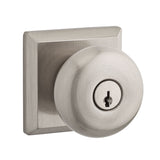 Baldwin Reserve Entry Round Knob and Traditional Square Rose with 6AL Latch and Dual Strike Baldwin Reserve