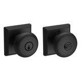 Baldwin Reserve Entry Round Knob and Traditional Square Rose with 6AL Latch and Dual Strike Baldwin Reserve