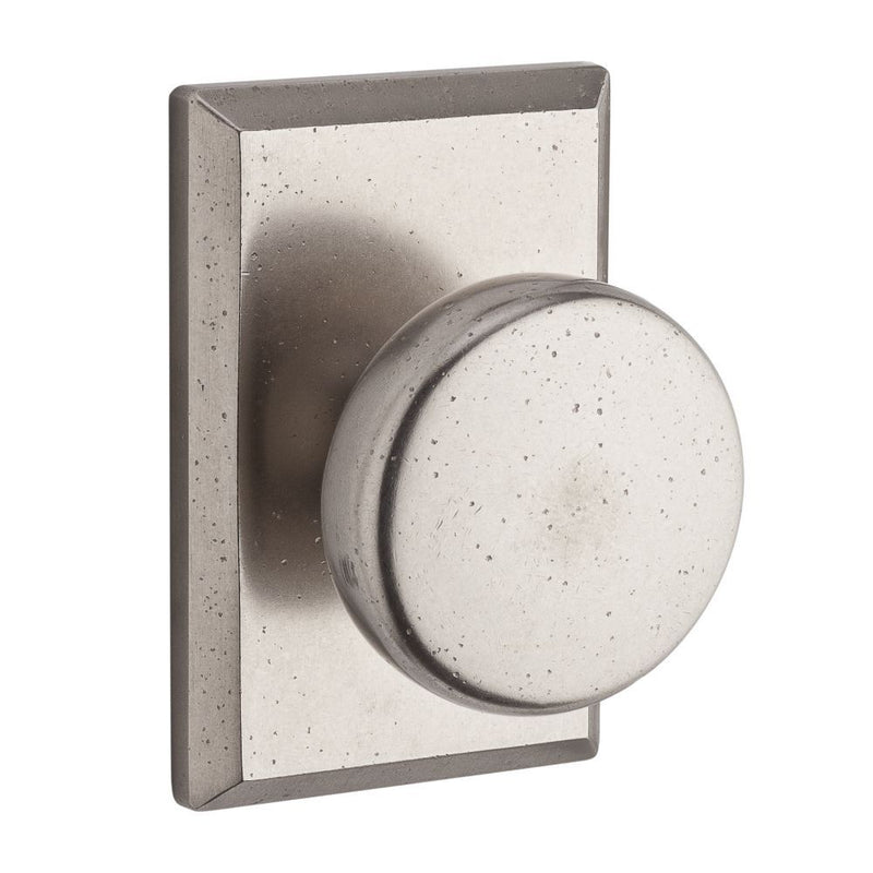 Baldwin Reserve Entry Rustic Knob and Rustic Square Rose with 6AL Latch and Dual Strike Baldwin Reserve