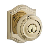 Baldwin Reserve Entry Traditional Knob and Traditional Arch Rose with 6AL Latch and Dual Strike Baldwin Reserve