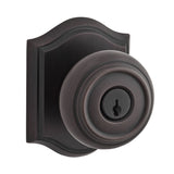 Baldwin Reserve Entry Traditional Knob and Traditional Arch Rose with 6AL Latch and Dual Strike Baldwin Reserve