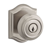 Baldwin Reserve Entry Traditional Knob and Traditional Arch Rose with 6AL Latch and Dual Strike Baldwin Reserve