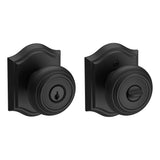 Baldwin Reserve Entry Traditional Knob and Traditional Arch Rose with 6AL Latch and Dual Strike Baldwin Reserve