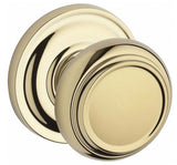Baldwin Reserve Entry Traditional Knob and Traditional Round Rose with 6AL Latch and Dual Strike Baldwin Reserve