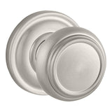 Baldwin Reserve Entry Traditional Knob and Traditional Round Rose with 6AL Latch and Dual Strike Baldwin Reserve