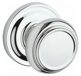 Baldwin Reserve Entry Traditional Knob and Traditional Round Rose with 6AL Latch and Dual Strike Baldwin Reserve