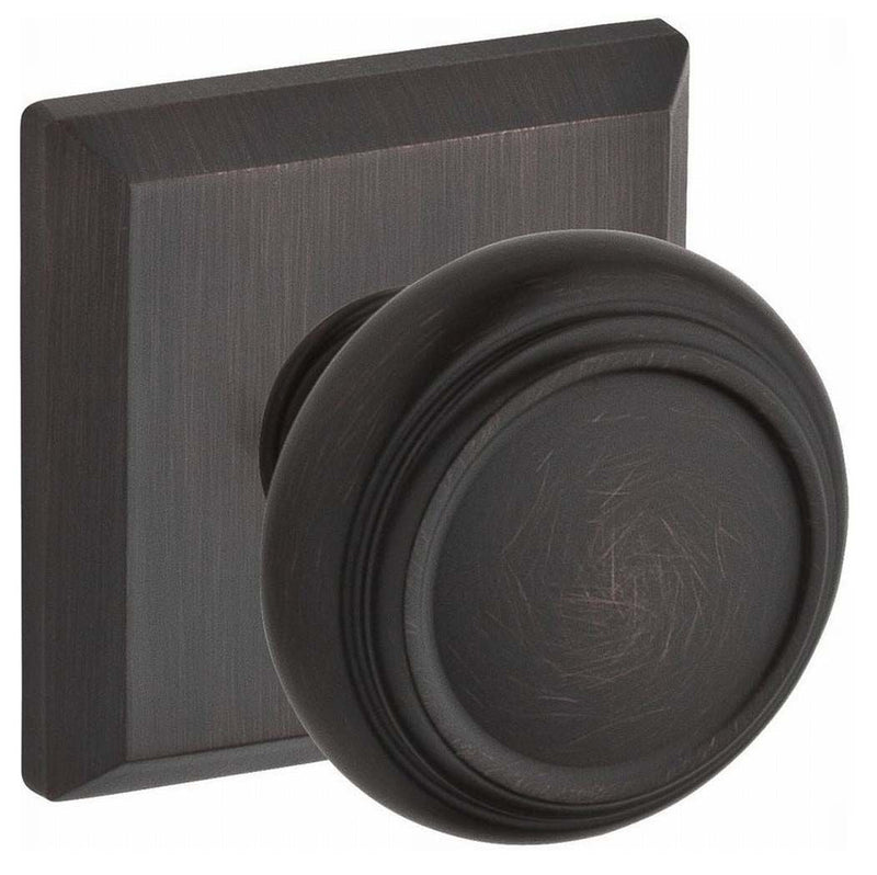 Baldwin Reserve Entry Traditional Knob and Traditional Square Rose with 6AL Latch and Dual Strike Baldwin Reserve