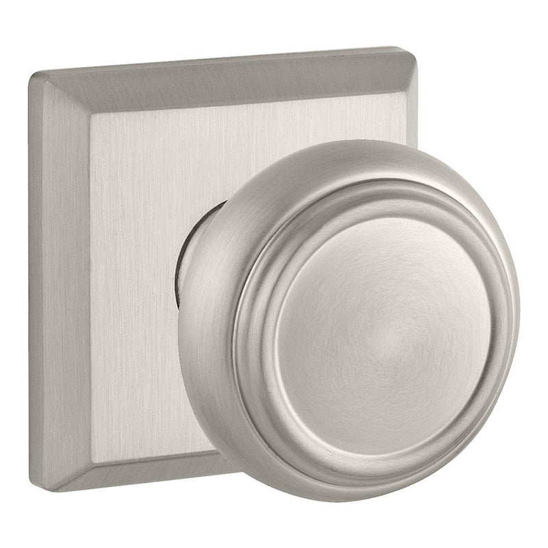 Baldwin Reserve Entry Traditional Knob and Traditional Square Rose with 6AL Latch and Dual Strike Baldwin Reserve