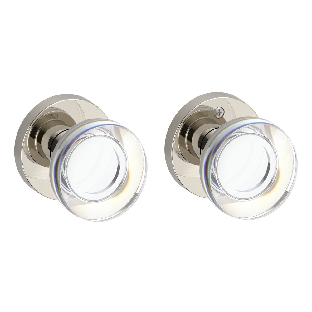 Baldwin Reserve Full Dummy Contemporary Crystal Knob and Contemporary Round Rose Baldwin Reserve