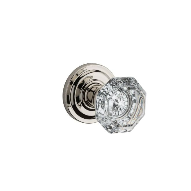 Baldwin Reserve Full Dummy Crystal Knob and Traditional Round Rose Baldwin Reserve