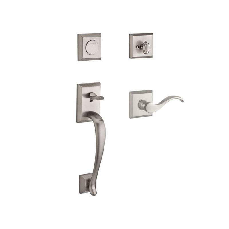 Baldwin Reserve Full Dummy Napa Handleset Left Hand Curve Lever and Traditional Square Rose Baldwin Reserve