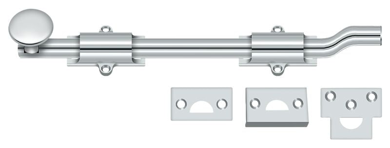 Deltana 10" Surface Bolt with Offset; Heavy Duty; Deltana