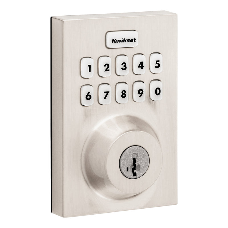 Kwikset Contemporary Home Connect Keypad Connected Smart Lock Deadbolt with Z-Wave 700 and SmartKey Kwikset