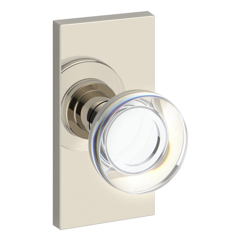 Baldwin Reserve Half Dummy Contemporary Crystal Knob and Contemporary 5" Rose Baldwin Reserve