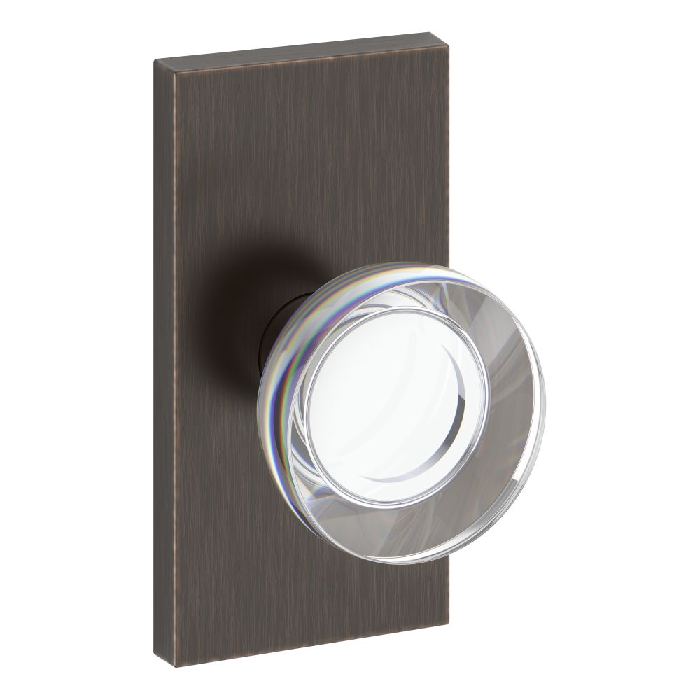 Baldwin ReserveHalf Dummy Contemporary Crystal Knob and Contemporary 5" Rose Baldwin Reserve