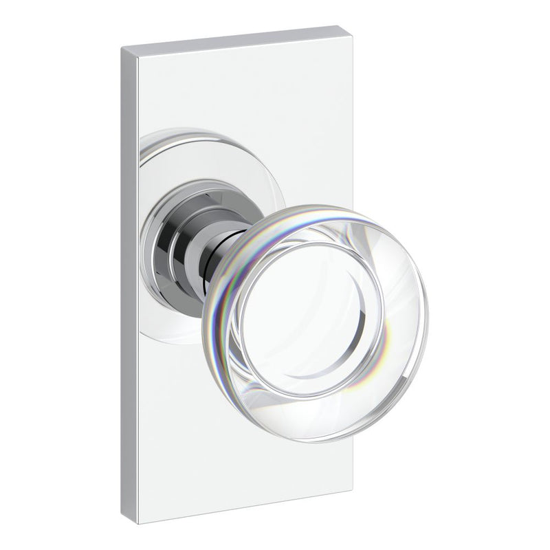 Baldwin Reserve Half Dummy Contemporary Crystal Knob and Contemporary 5" Rose Baldwin Reserve