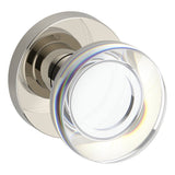 Baldwin Reserve Half Dummy Contemporary Crystal Knob and Contemporary Round Rose Baldwin Reserve