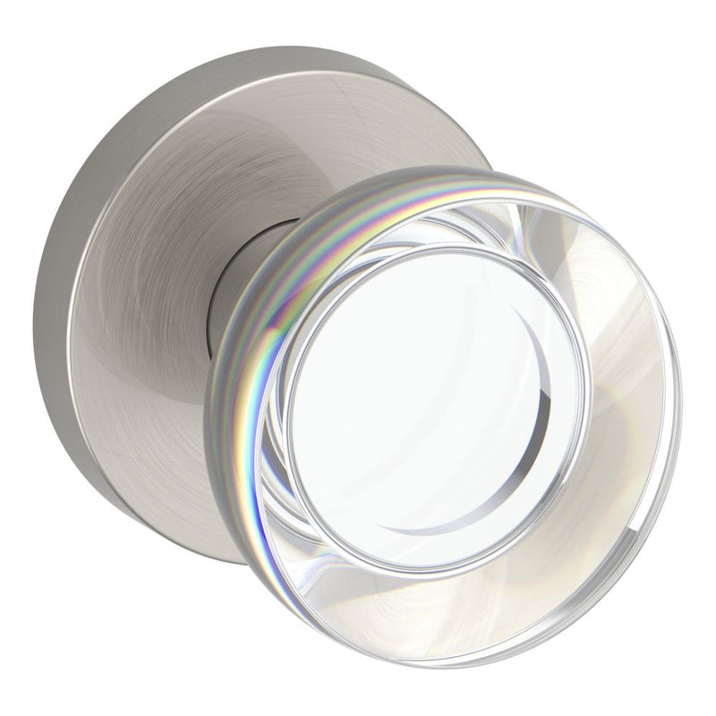 Baldwin Reserve Half Dummy Contemporary Crystal Knob and Contemporary Round Rose Baldwin Reserve