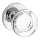 Baldwin Reserve Half Dummy Contemporary Crystal Knob and Contemporary Round Rose Baldwin Reserve