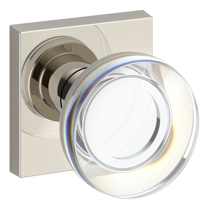Baldwin Reserve Half Dummy Contemporary Crystal Knob and Contemporary Square Rose Baldwin Reserve