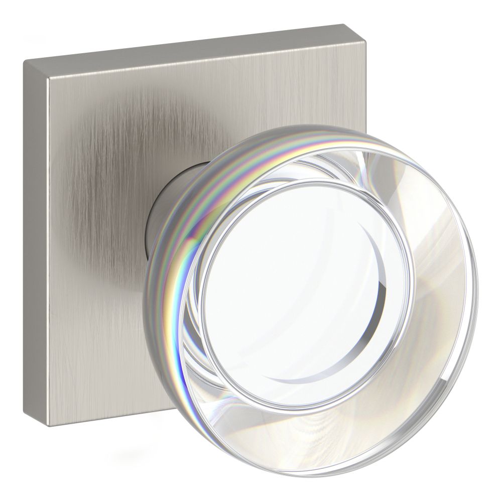 Baldwin Reserve Half Dummy Contemporary Crystal Knob and Contemporary Square Rose Baldwin Reserve