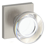 Baldwin Reserve Half Dummy Contemporary Crystal Knob and Contemporary Square Rose Baldwin Reserve