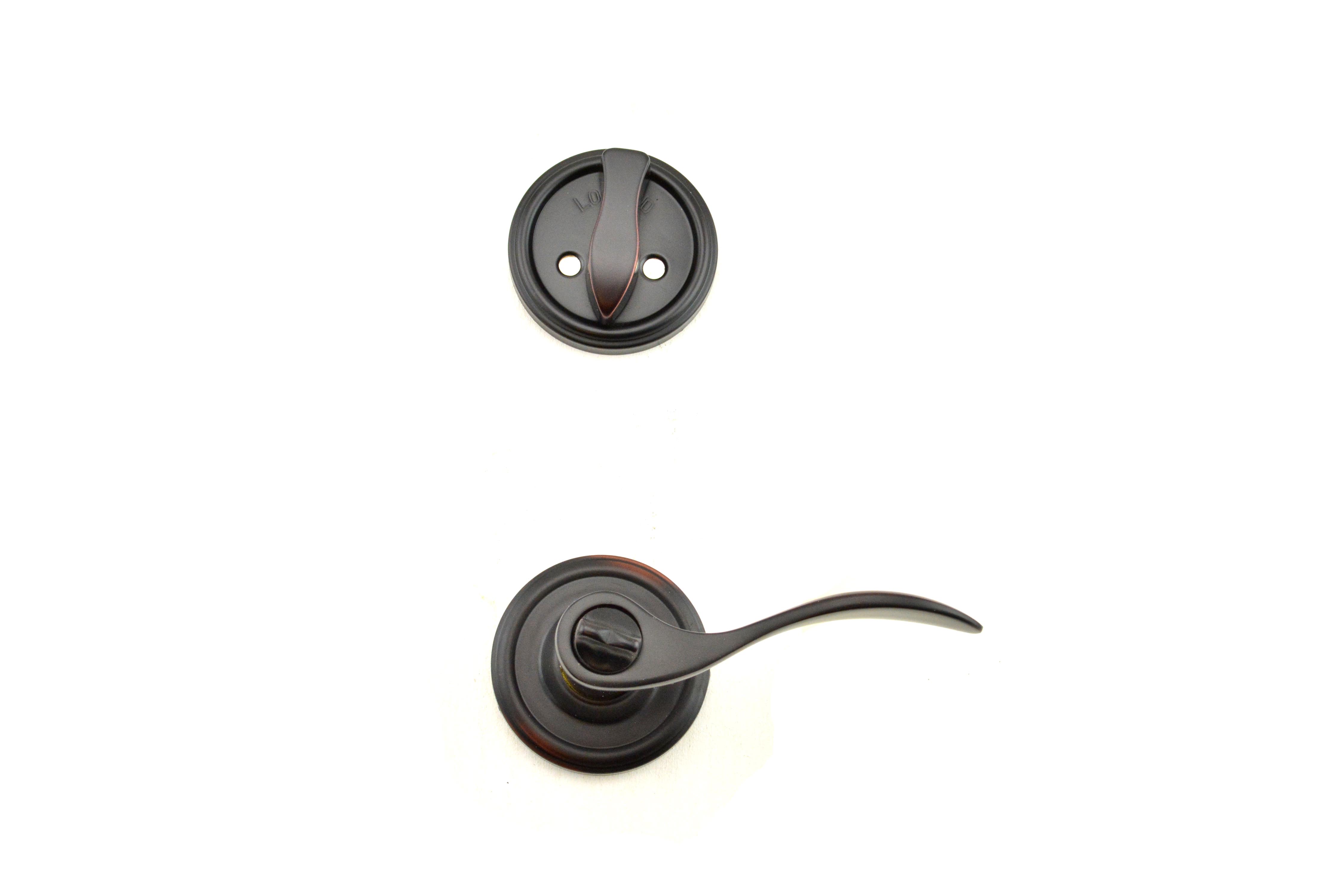 Weslock Bordeau Interior Single Dual Cylinder Handleset Trim for Lexington or Colonial with Adjustable Latch and Round Corner Strikes Weslock