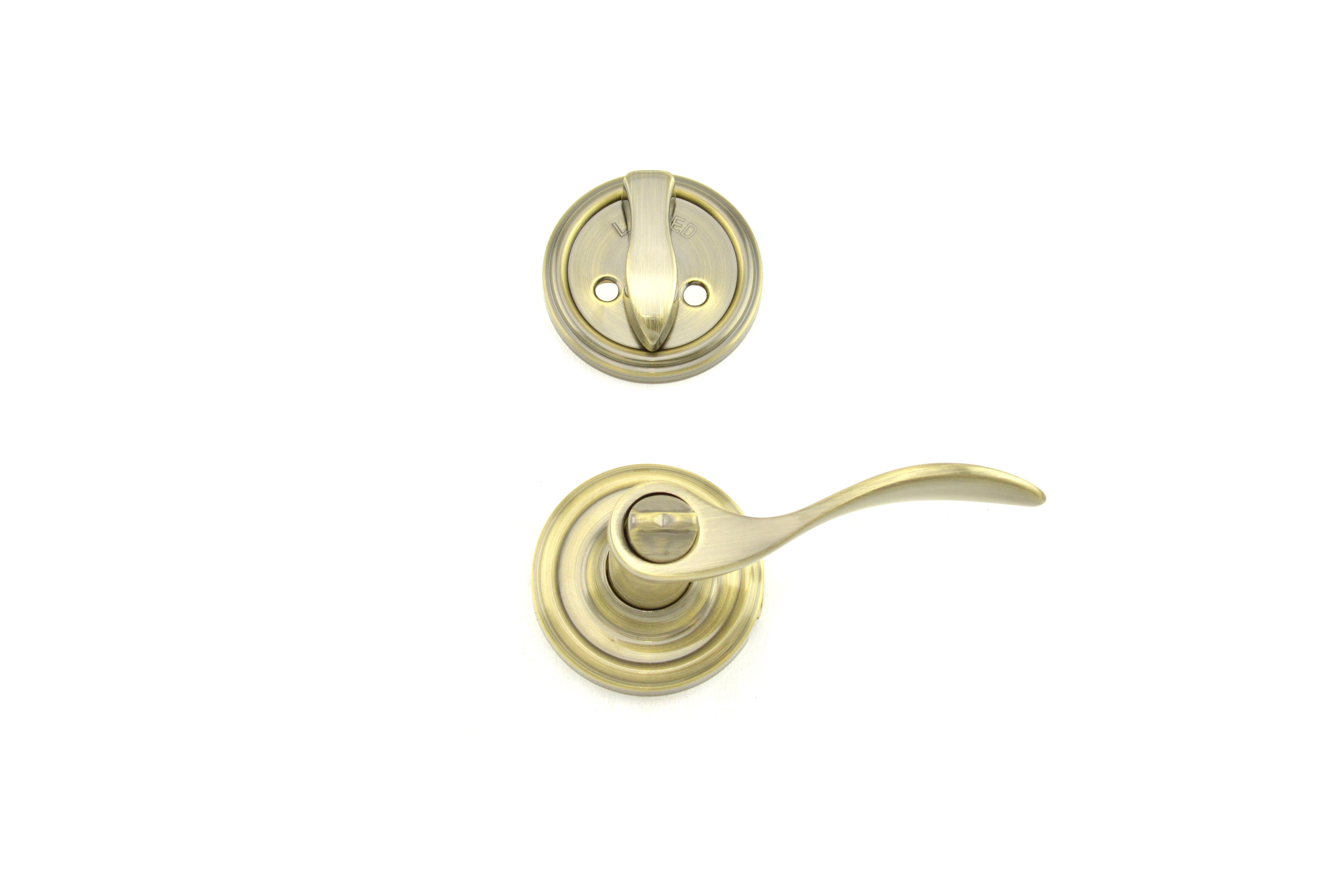 Weslock Bordeau Interior Single Dual Cylinder Handleset Trim for Lexington or Colonial with Adjustable Latch and Round Corner Strikes Weslock