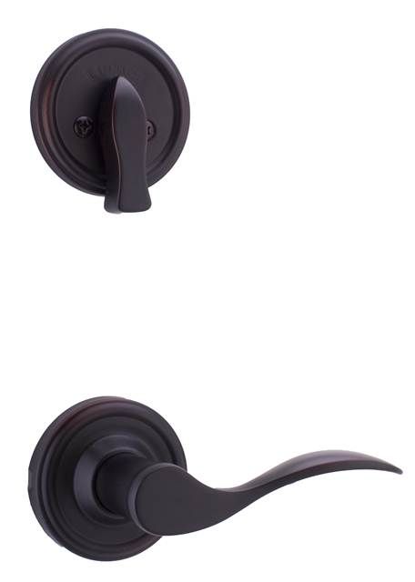 Weslock Bordeau Interior Single Cylinder Handleset Trim with Adjustable Latch and Round Corner Strikes Weslock