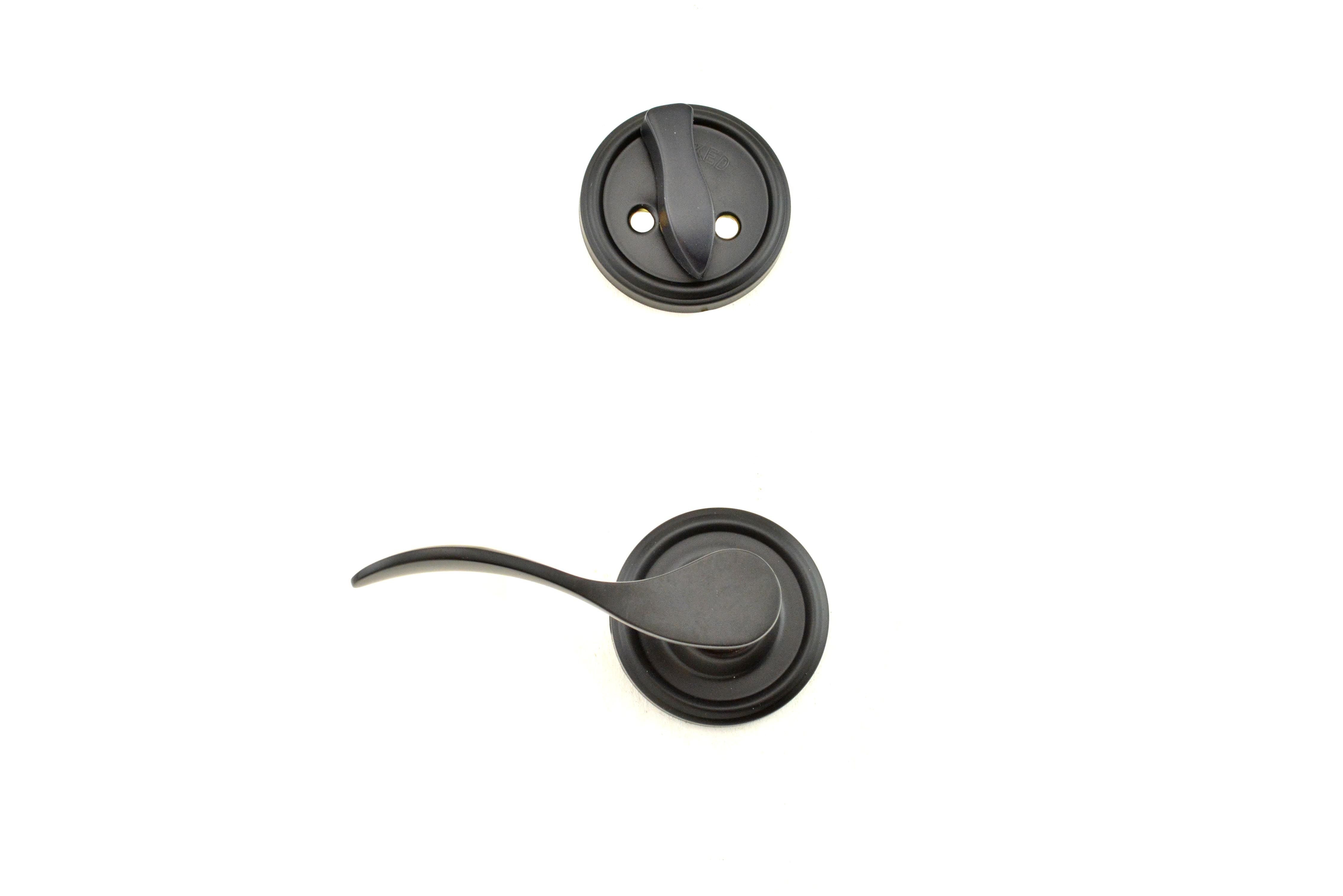 Weslock Bordeau Interior Single Cylinder Handleset Trim with Adjustable Latch and Round Corner Strikes Weslock