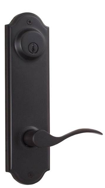 Weslock Bordeau Interior Double Cylinder Handleset Trim for Mansion or Philbrook with Adjustable Latch and Round Corner Strikes Weslock