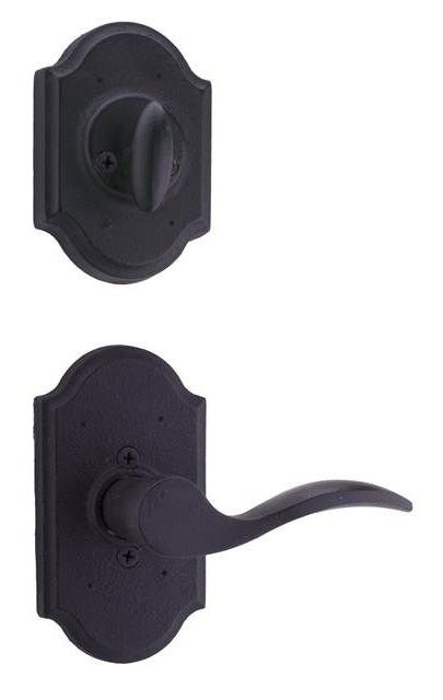 Weslock Carlow Interior Single Cylinder Handleset Trim for Castletown with Adjustable Latch and Round Corner Strikes Weslock