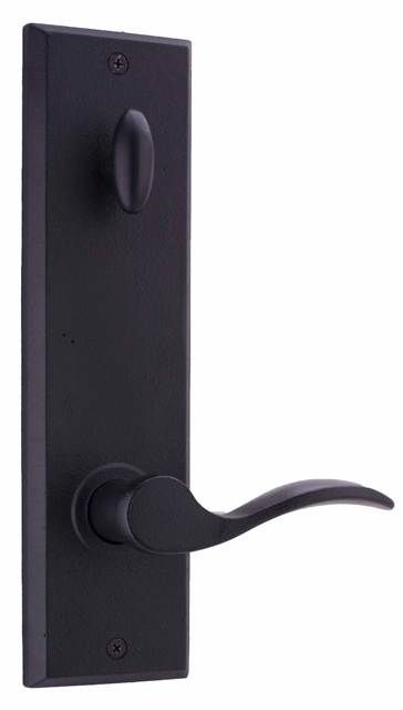 Weslock Carlow Interior Interconnected Handleset Trim for Greystone or Rockford with Adjustable Latch and Round Corner Strikes Weslock