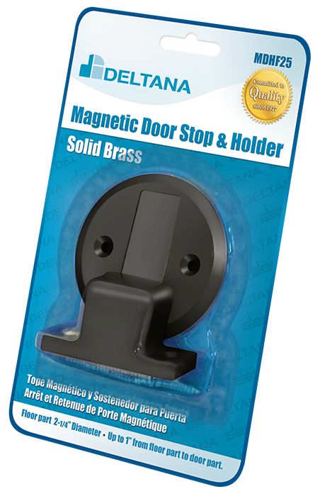Deltana Magnetic Door Holder Flush 2-1/2" Diameter Blister Pack; Deltana