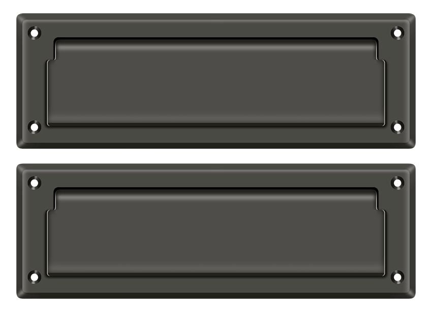 Deltana Mail Slot 8-7/8" with Back Plate; Deltana