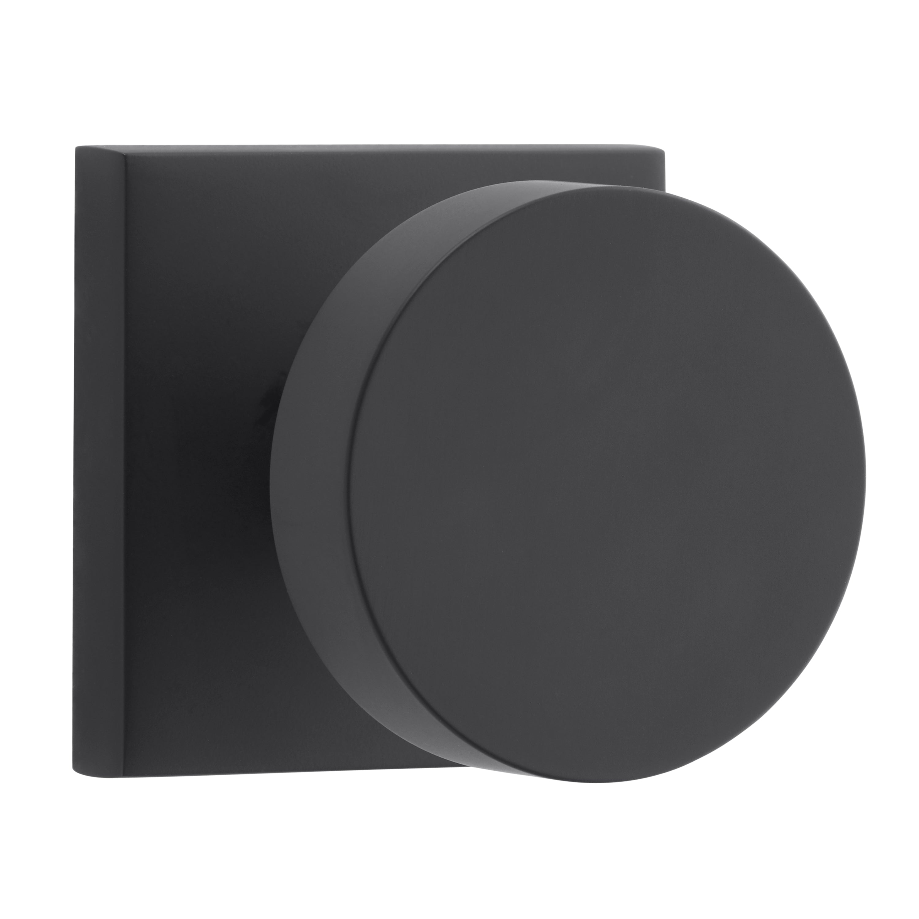 Baldwin Reserve Passage Contemporary Knob with Contemporary Square Rose with 6AL Latch and Dual Strike Baldwin Reserve