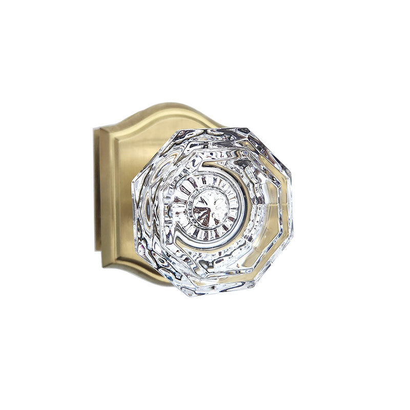 Baldwin Reserve Crystal Knob Passage with 6AL Latch and Dual Strike Baldwin Reserve