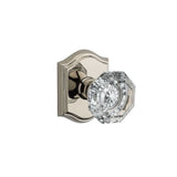 Baldwin Reserve Passage Crystal Knob with Traditional Arch Rose with 6AL Latch and Dual Strike Baldwin Reserve