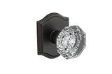 Baldwin Reserve Passage Crystal Knob with Traditional Arch Rose with 6AL Latch and Dual Strike Baldwin Reserve
