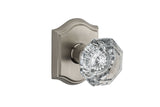 Baldwin Reserve Passage Crystal Knob with Traditional Arch Rose with 6AL Latch and Dual Strike Baldwin Reserve