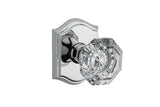 Baldwin Reserve Passage Crystal Knob with Traditional Arch Rose with 6AL Latch and Dual Strike Baldwin Reserve