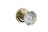 Baldwin Reserve Passage Crystal Knob with Traditional Round Rose with 6AL Latch and Dual Strike Baldwin Reserve