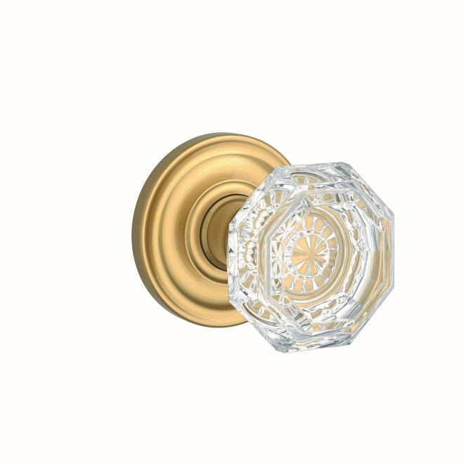 Baldwin Reserve Crystal Knob Passage with 6AL Latch and Dual Strike Baldwin Reserve
