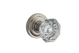Baldwin Reserve Passage Crystal Knob with Traditional Round Rose with 6AL Latch and Dual Strike Baldwin Reserve