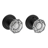 Baldwin Reserve Passage Crystal Knob with Traditional Round Rose with 6AL Latch and Dual Strike Baldwin Reserve